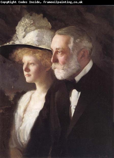 Edmund Charles Tarbell Henry Clay Frick and Daughter Helen